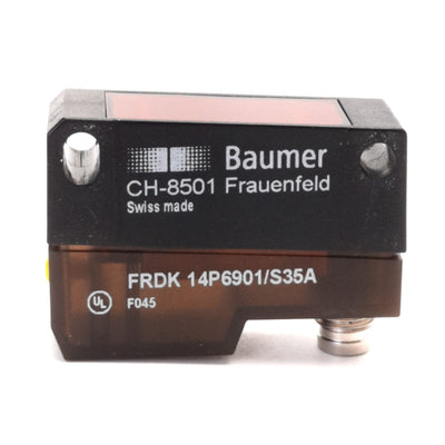 Used Baumer FRDK 14P6901/S35A Retro-Reflective Sensor 7m Range PNP M8 4-Pin 10-30V DC