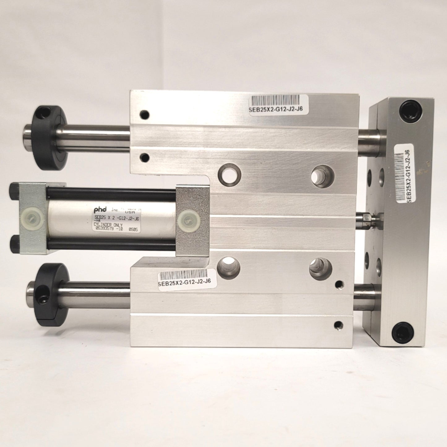 New Phd SEB25X2-G12-J2-J6 Pneumatic Slide Cylinder, Bore 1-3/8", Stroke 2", 1/8" NPT