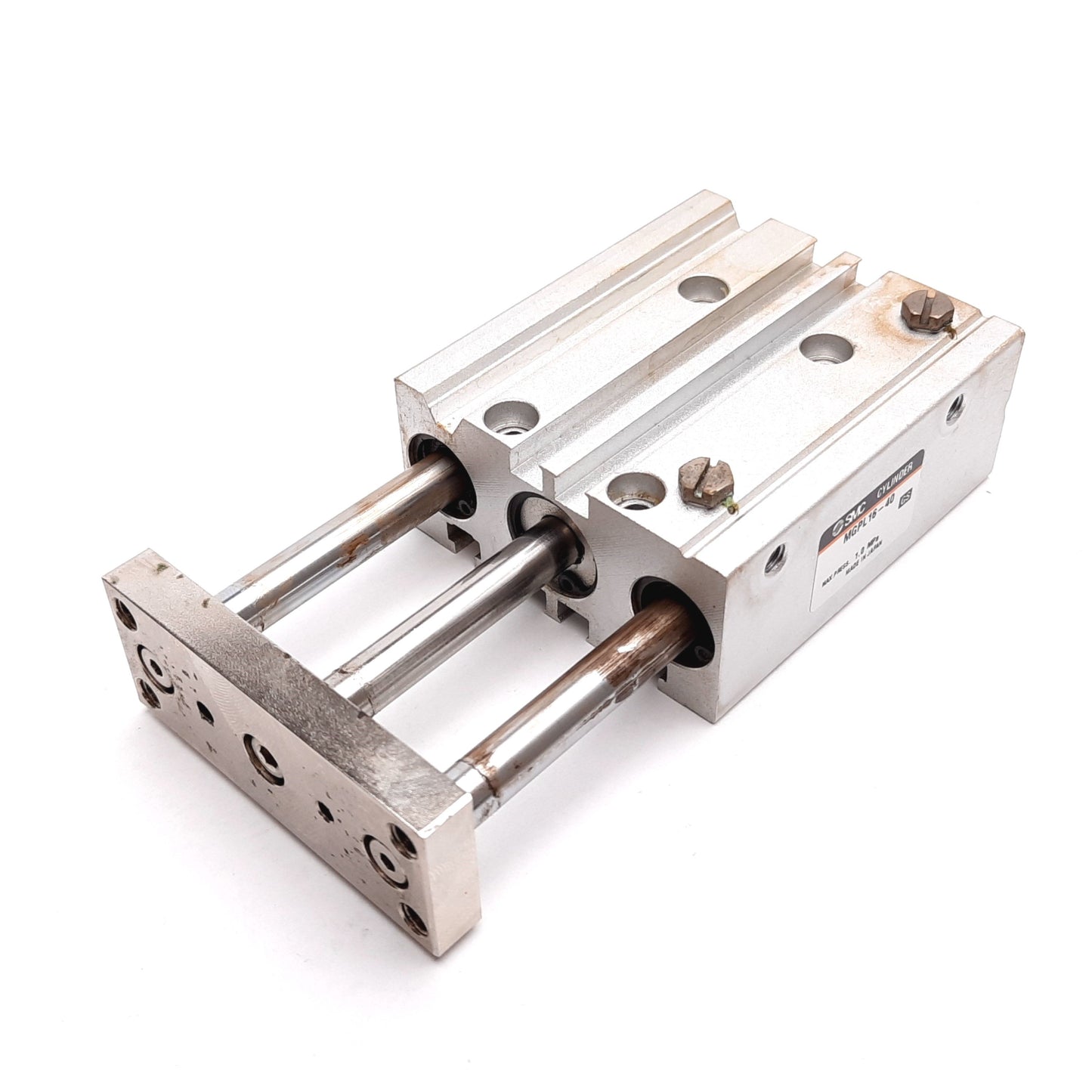 Used SMC MGPL16-40 Compact Guided Cylinder, Bore: 16mm, Stroke: 40mm, 1.0MPa, M5x0.8