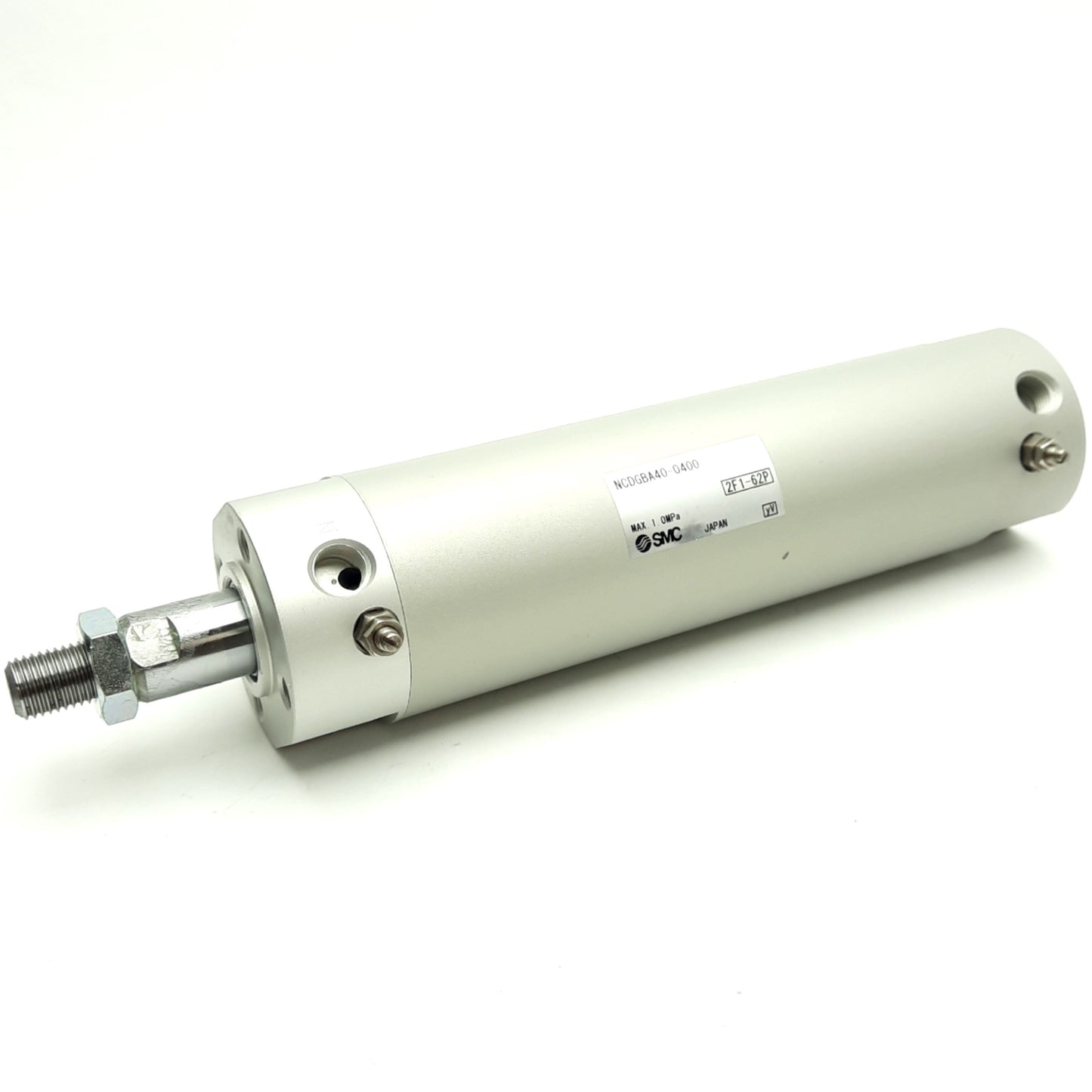 Used SMC NCDGBA40-0400 Air Cylinder, Double-Acting, 1.5" Bore, 4" Stroke, 1.0 MPa