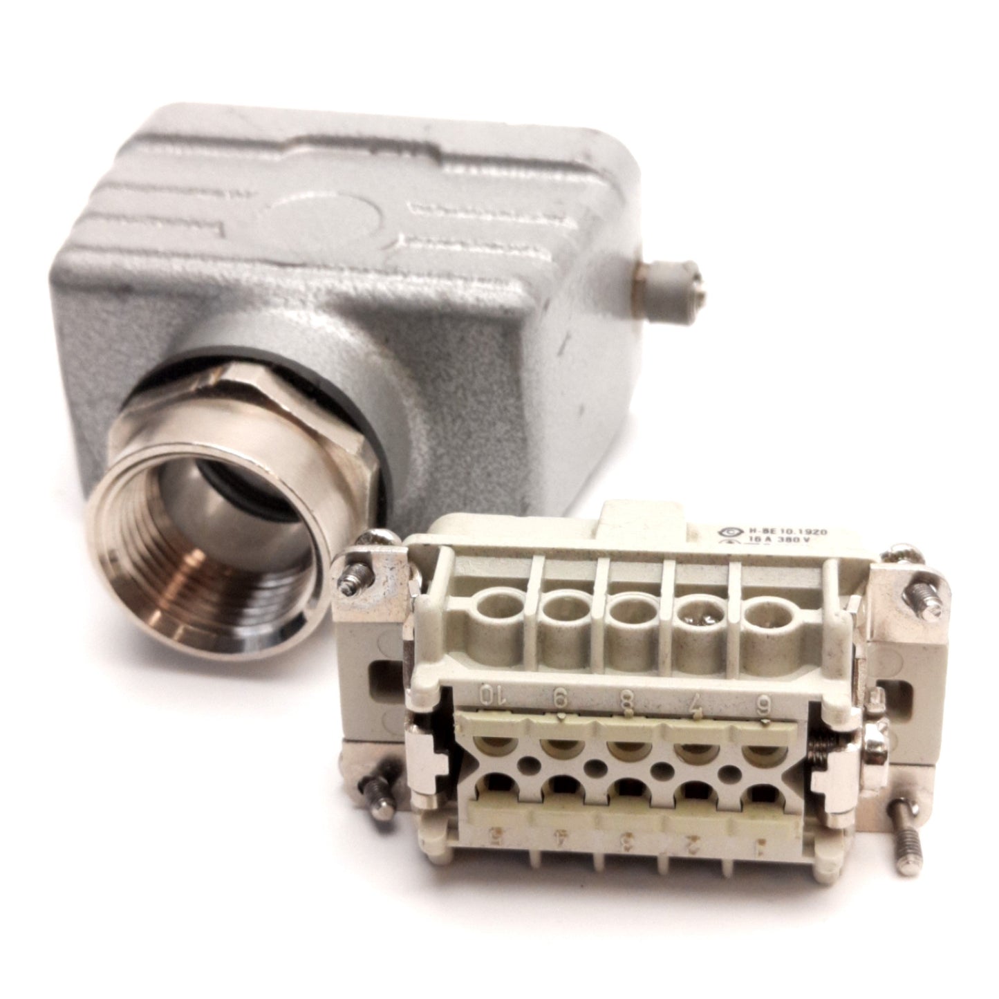 Used LAPP HB10.1920 Epic HDC Connector w/ Housing, Male, 10P+PE, 380V 16A