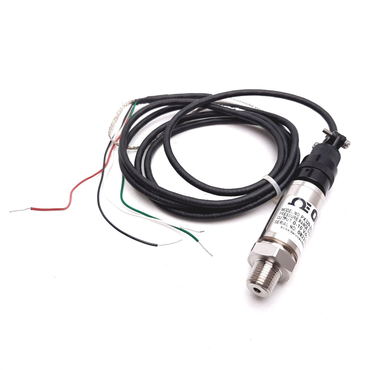 Used Omega PX329-200A10V Pressure Sensor, 0-200psi, Output: 0-10VDC, 1/4" NPT