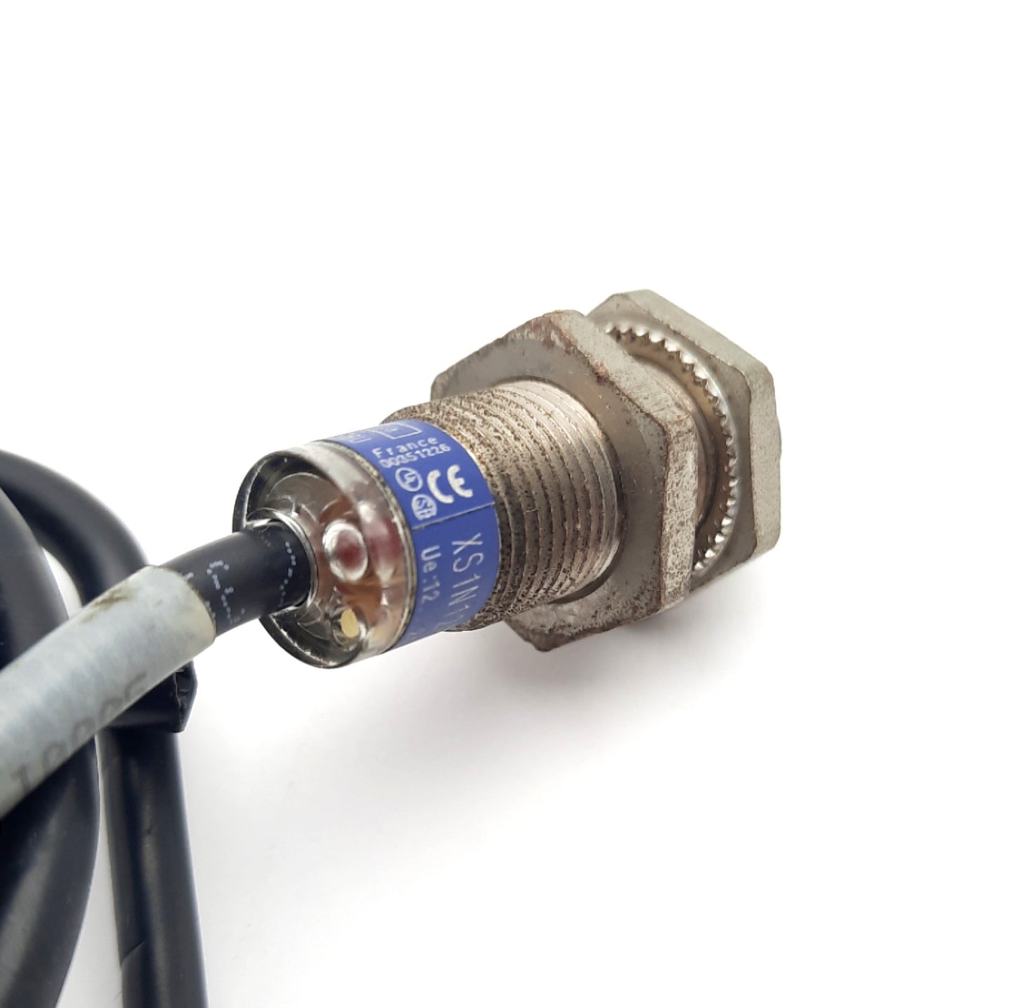 Used Telemecanique XS1N12PA349 Proximity Sensor Voltage: 12-24VDC Output: PNP 1 NO