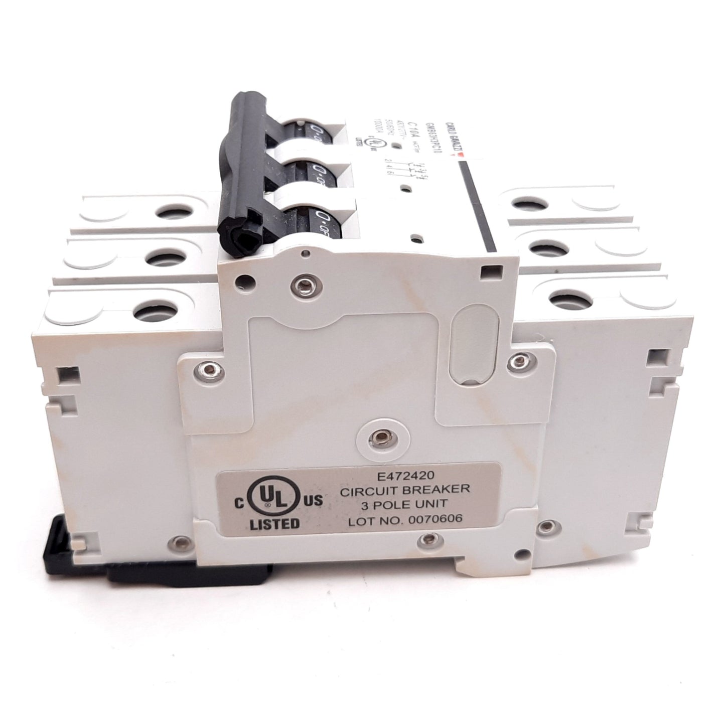 New Carlo Gavazzi GMB63H3PC10 Circuit Breaker, 3-Pole, C-Curve, 10A 480Y/277VAC