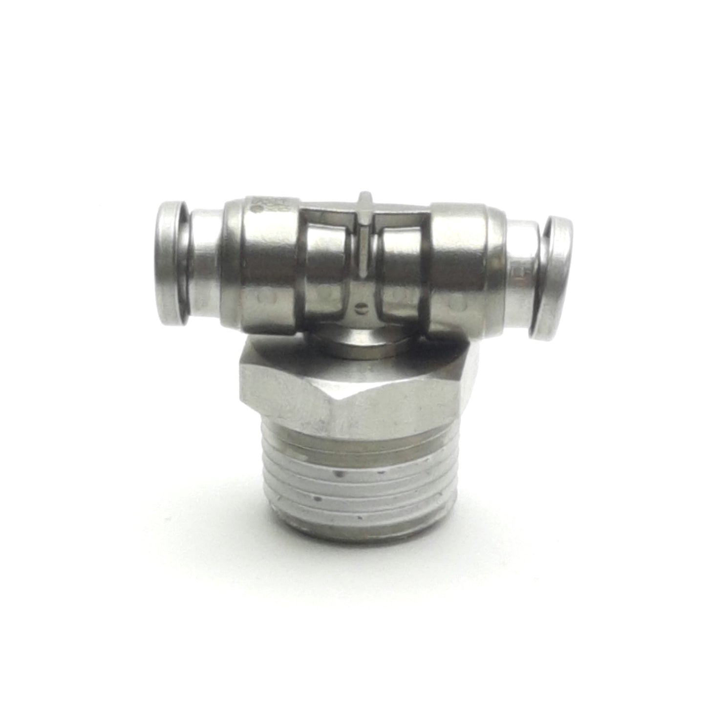 New SMC KQG2T07-N03S Stainless Steel Fitting, 3/8" NPT, 1/4" OD, -100kPa to 1MPa