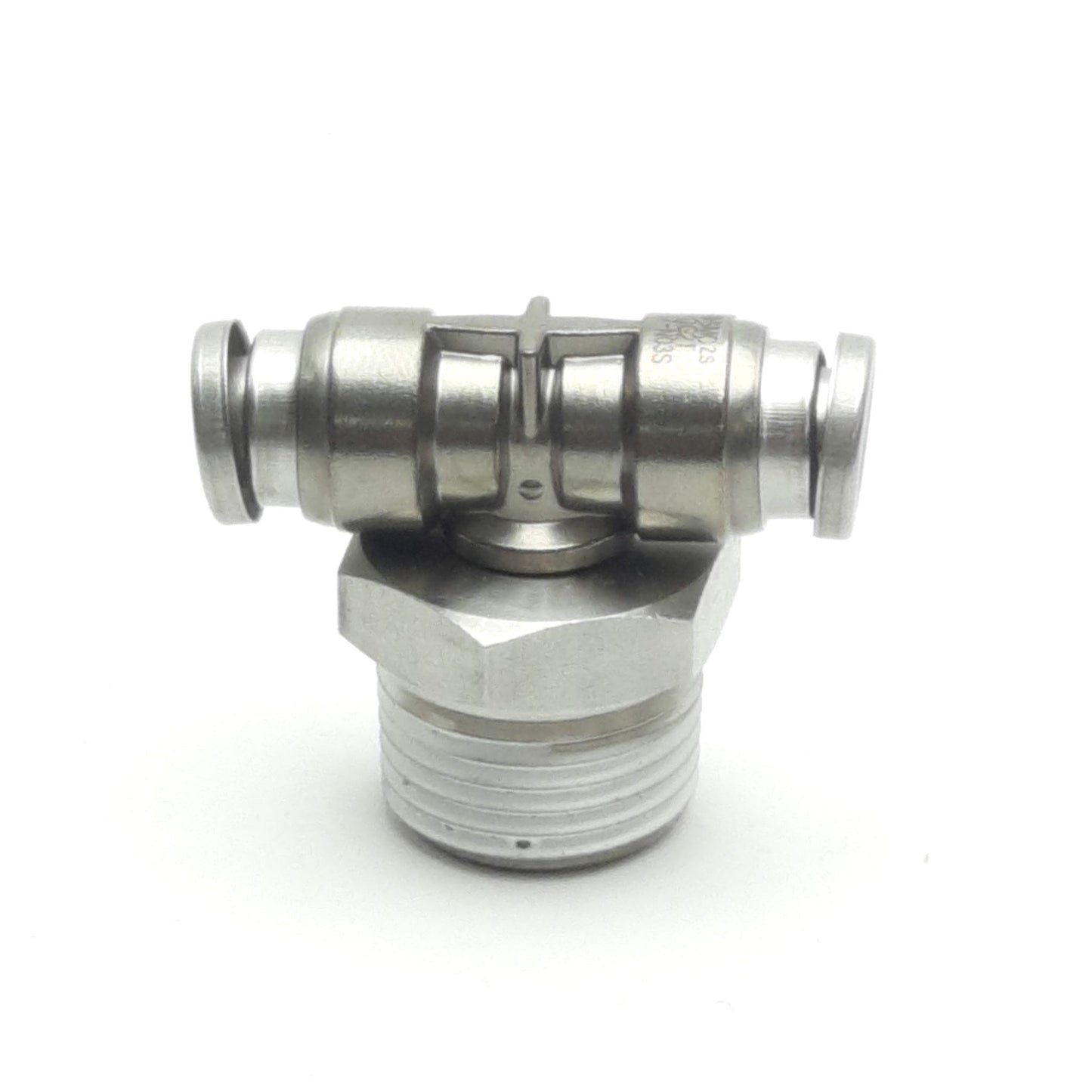 New SMC KQG2T07-N03S Stainless Steel Fitting, 3/8" NPT, 1/4" OD, -100kPa to 1MPa