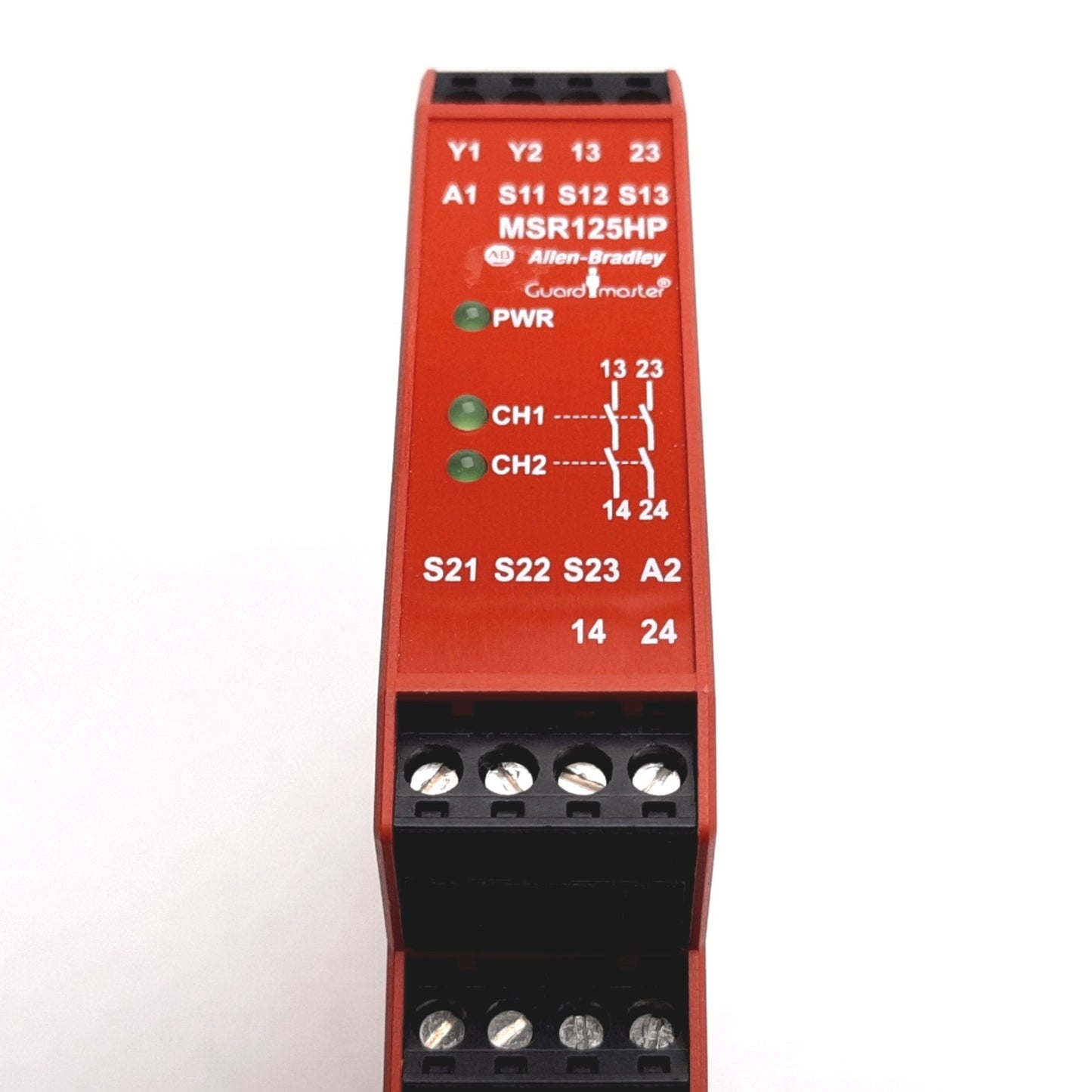 Used Allen Bradley MSR125HP 440R-D23171 Guardmaster Safety Relay 24VDC 2-Hand Control
