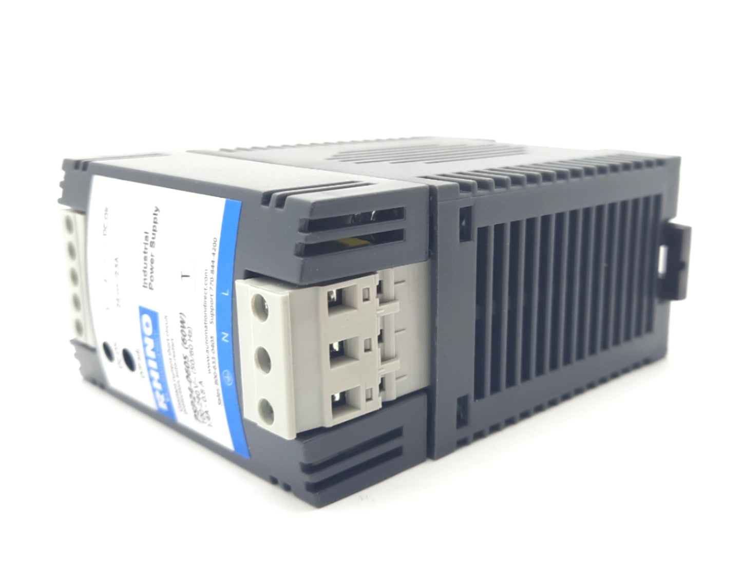 Used Automation Direct PSP24-060S Rhino Power Supply, In: 100-240VAC, Out: 24VDC 2.5A