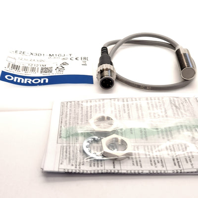 New Omron E2E-X3D1-M1GJ-T 0.3m Proximity Sensor, 12-24V Supply, NPN-NO 2-Wire Output