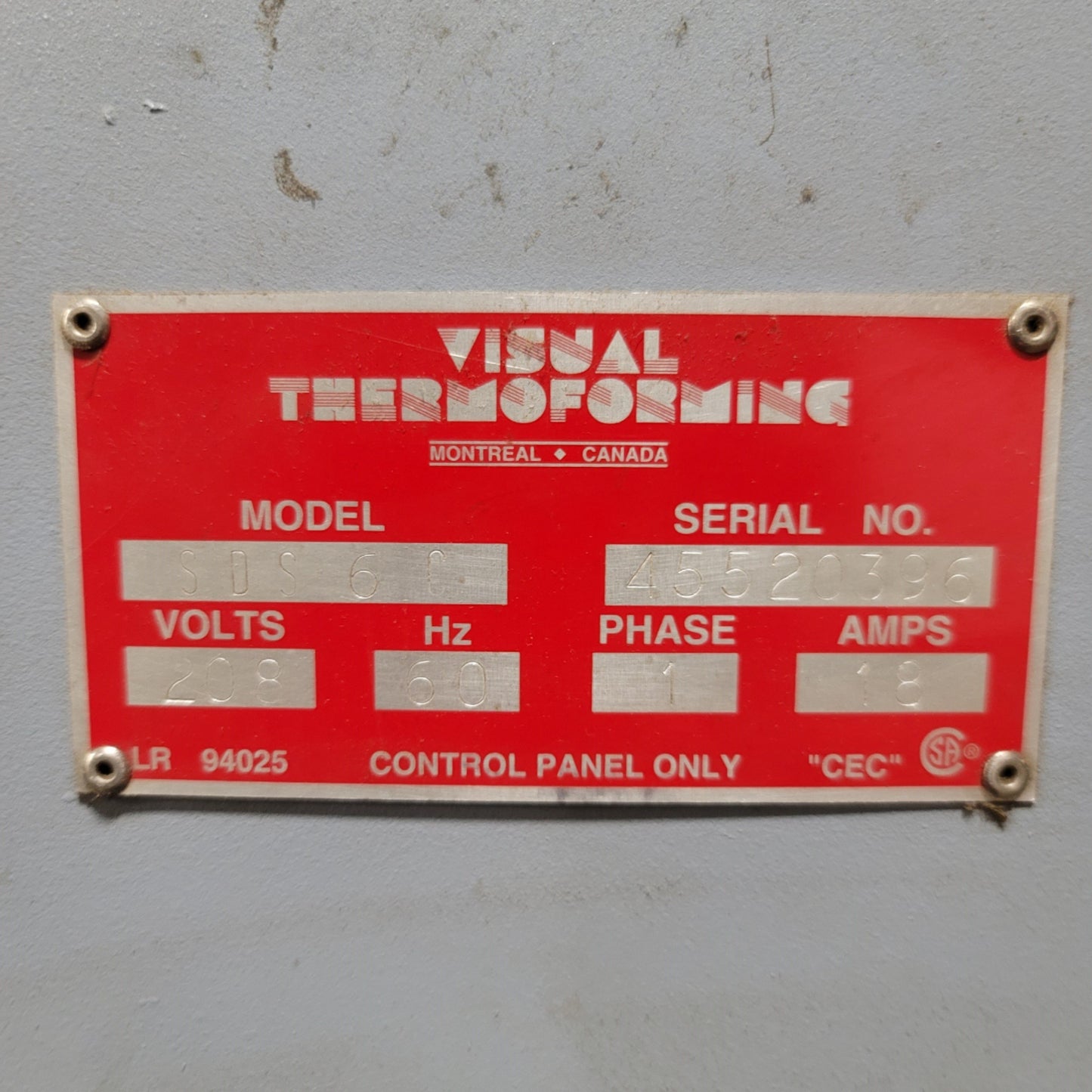 Used Visual Thermoforming SDS 6 C 6-Station Rotary Blister Pack Machine, 208VAC 1-Ph