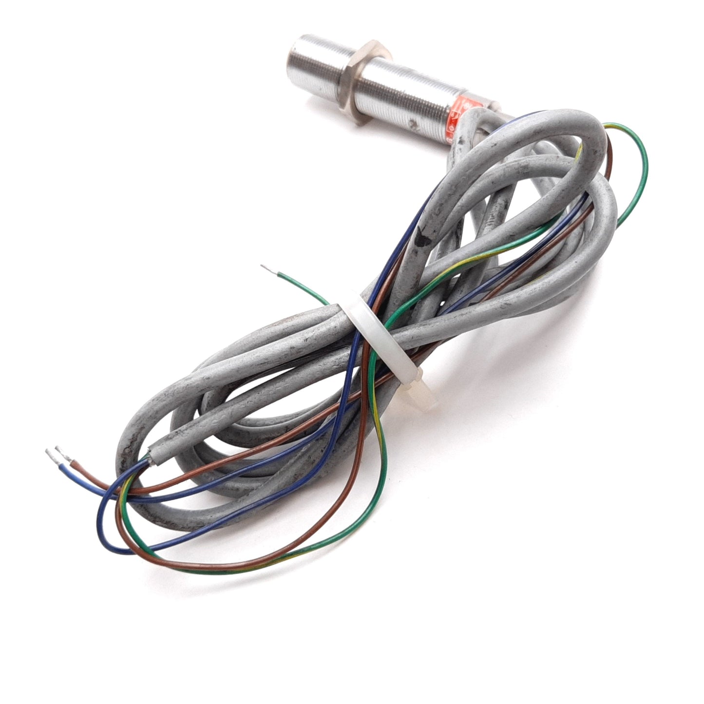 Used Turck Bi5-M18T-AZ3X Inductive Proximity Sensor, 5mm, 20-250VAC, M18, 3-Wire