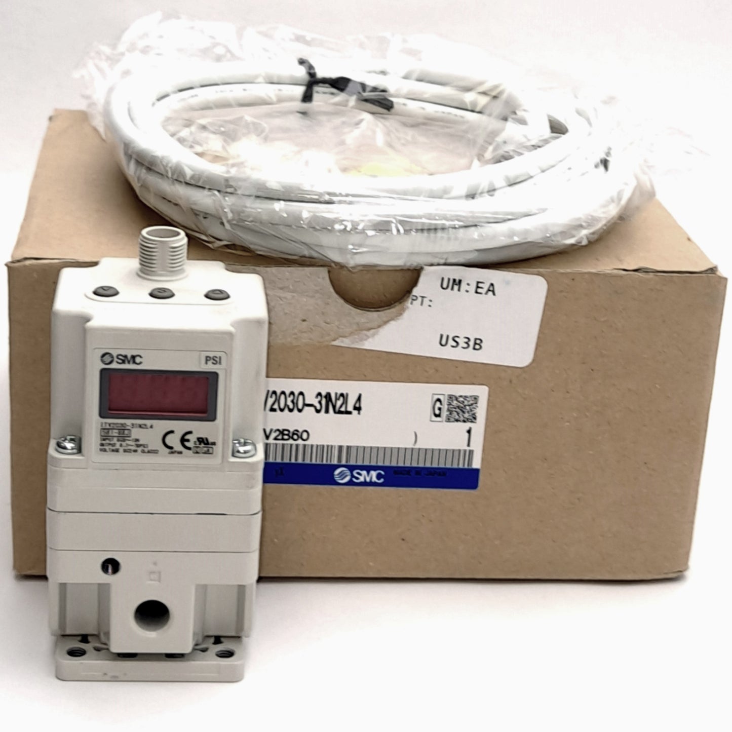 New SMC ITV2030-31N2L4 Electro-Pneumatic Regulator, 0-10VDC Input, 1-5VDC Output
