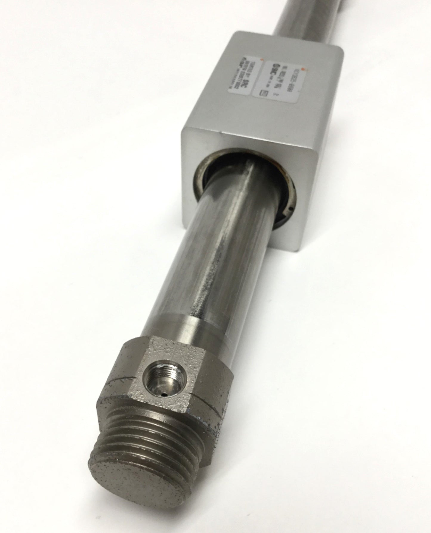 Used SMC NCY3B25-0800 Magnetically Coupled Rodless Cylinder 1" Bore, 8" Stroke 100psi