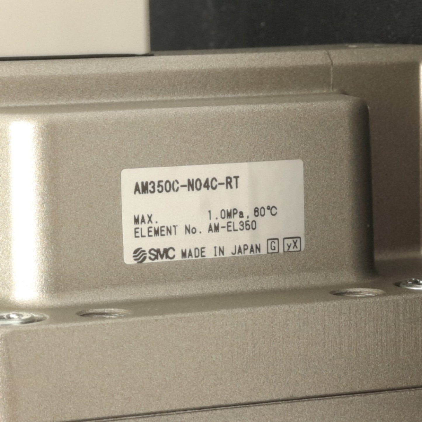 New SMC AM350C-N04C-RT Mist Separator, 1/2 NPT, 3/8" P2C, 1.0 MPa Max, 1.5 MPa Proof