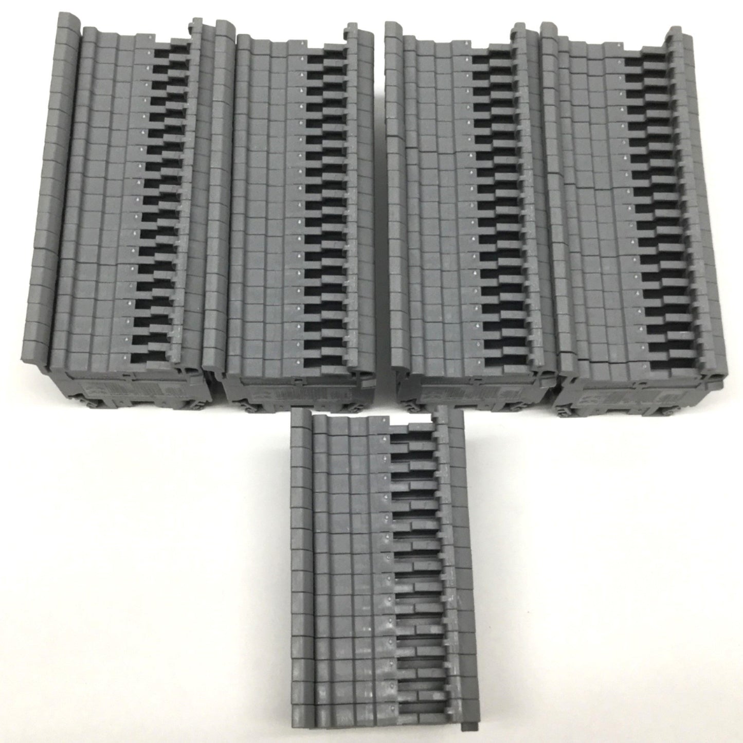 Used Lot of 95 Entrelec MA2.5/5 Feed-Thru Terminal Blocks 600V 30A, 22-12AWG, Gray