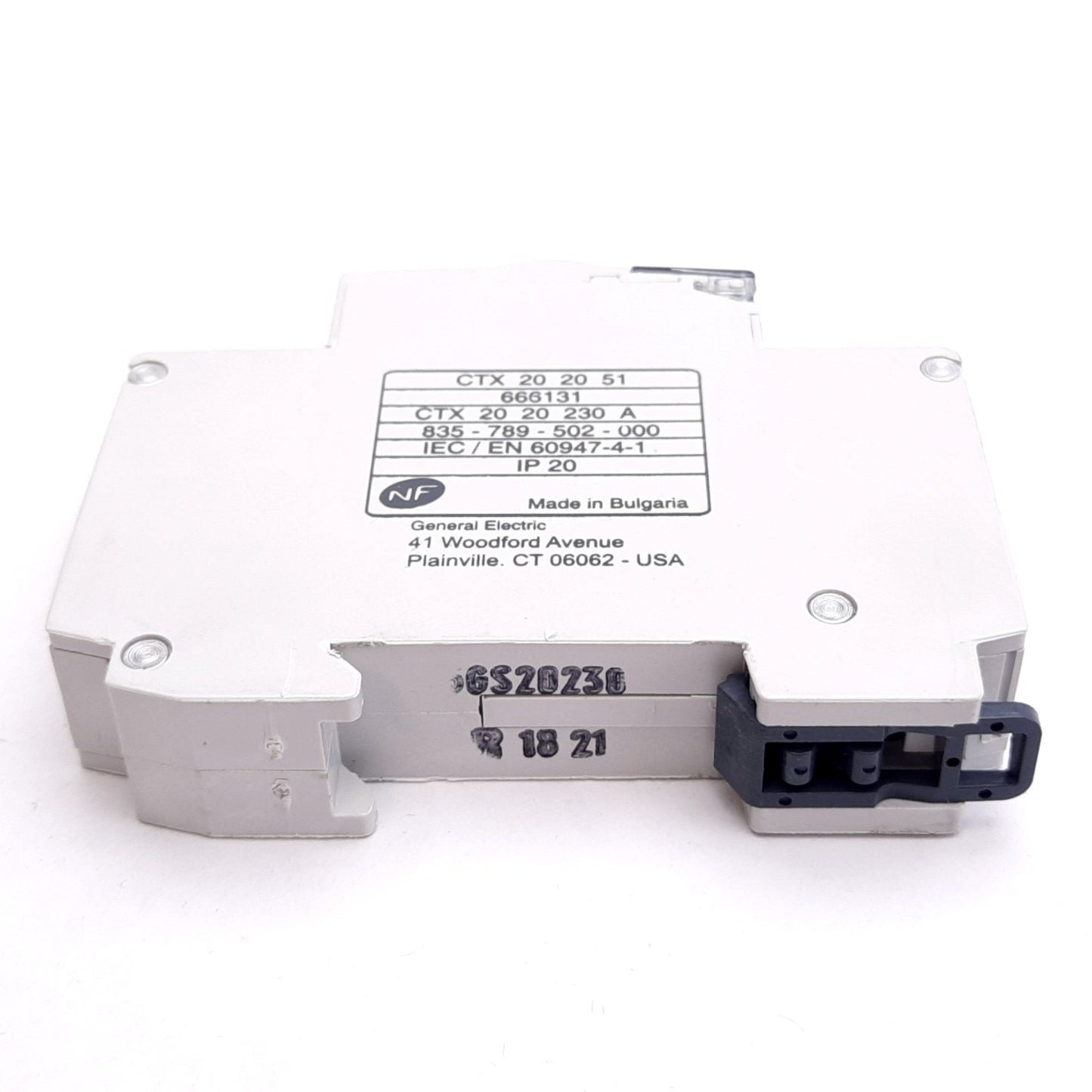 Used General Electric CTX2020230A Contactor, 2-Pole N/O, Coil: 230VAC, 20A 250VAC