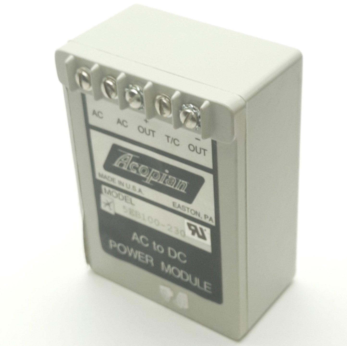 Used Acopian 5EB100-230 AC to DC Power Supply, 1 A, 250 VAC, Chassis Mount