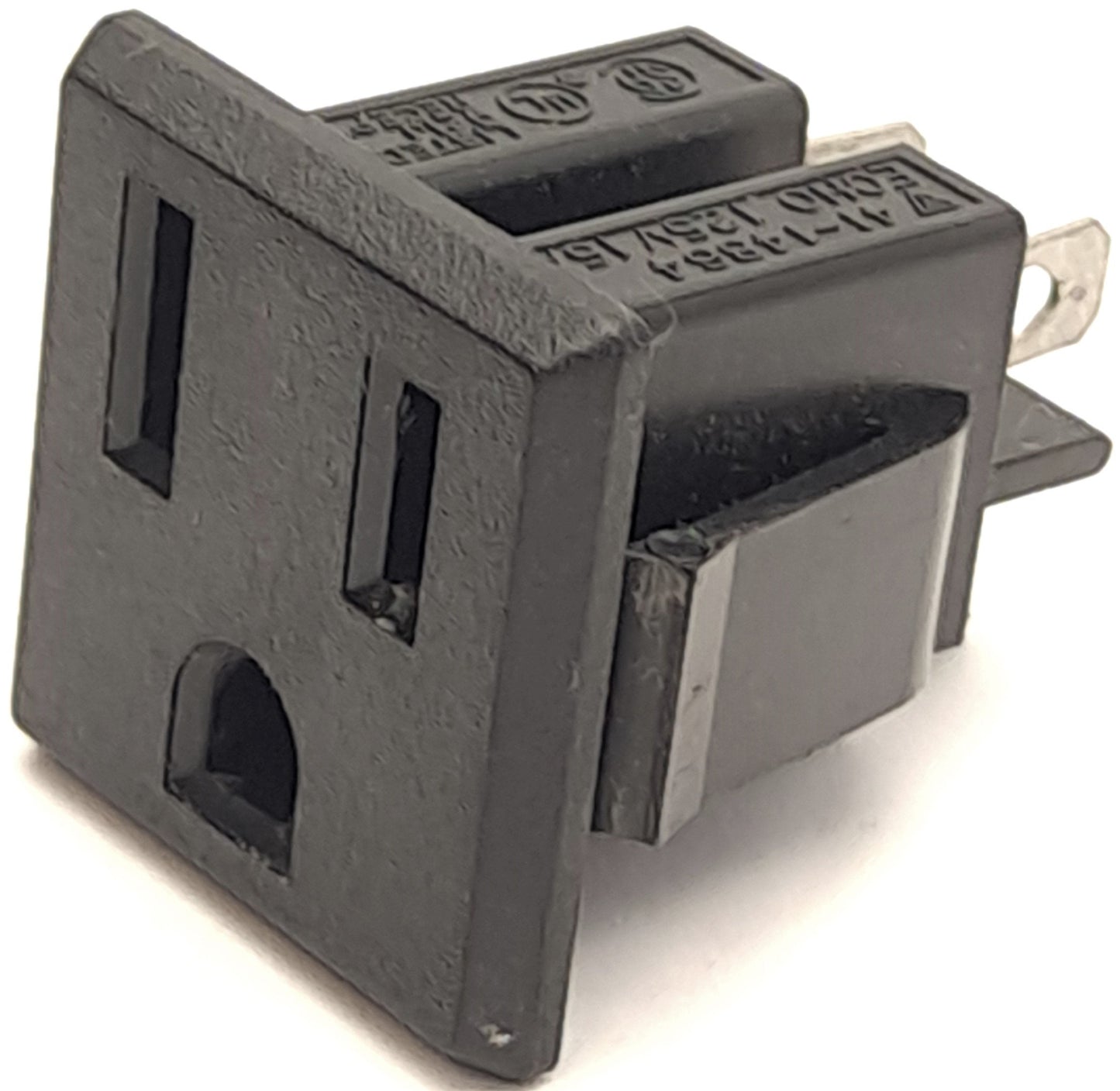 Used Lot of 15 EDK AC-G07FB18 AC Outlet Sockets, 125VAC 15A, 27 x 27 x 32.5mm, 3-Pole