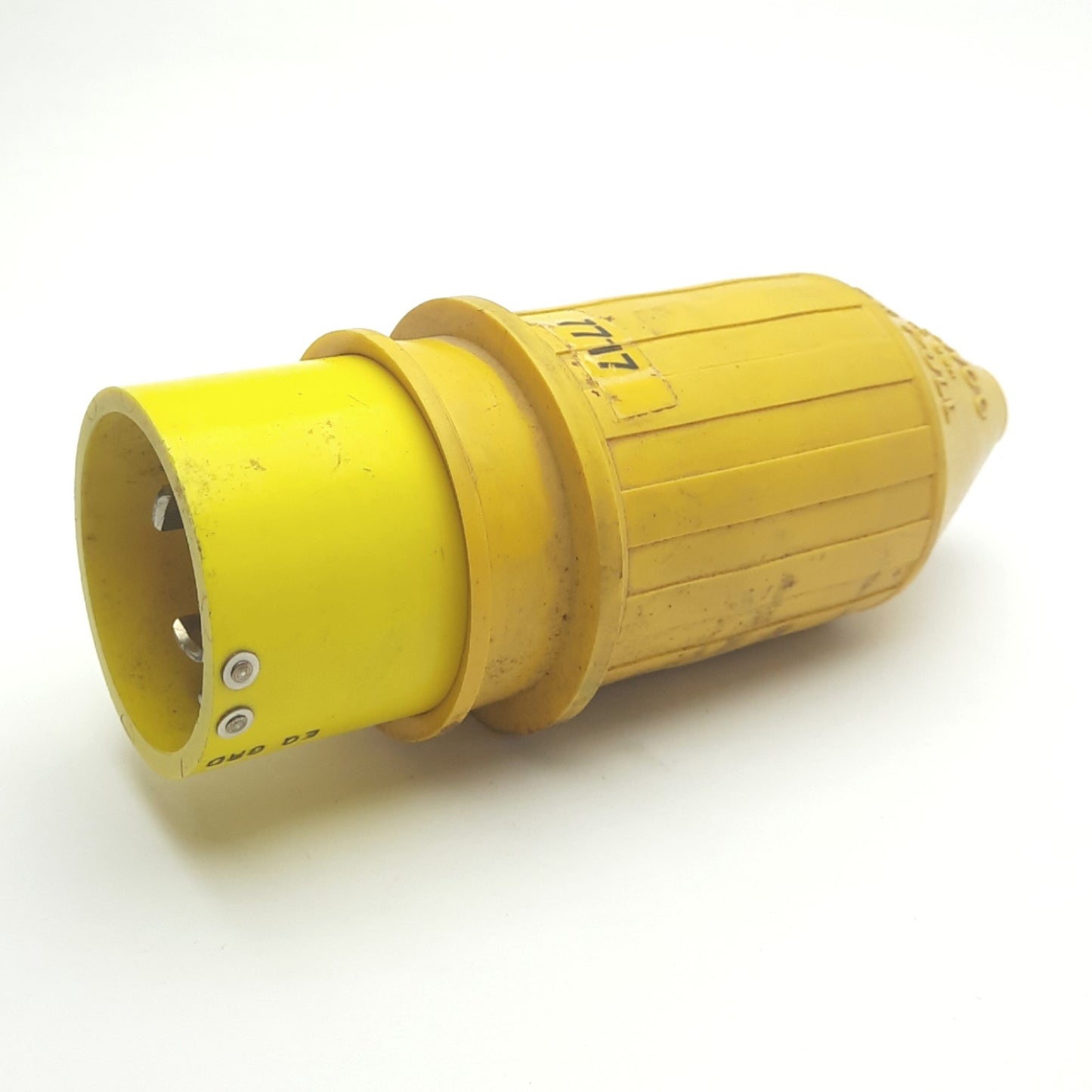 Used Bryant 3763N Twist-Lock Plug, 2-Pole, 3-Wire Grounding, 50A, 250 VDC/600 VAC