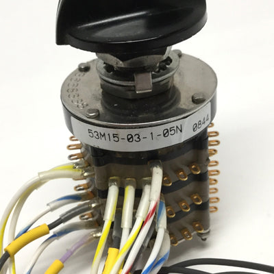 Used Grayhill 53M15-03-1-05N Multi-Deck Rotary Switch, 5-Position, 115VAC/30VDC 250mA
