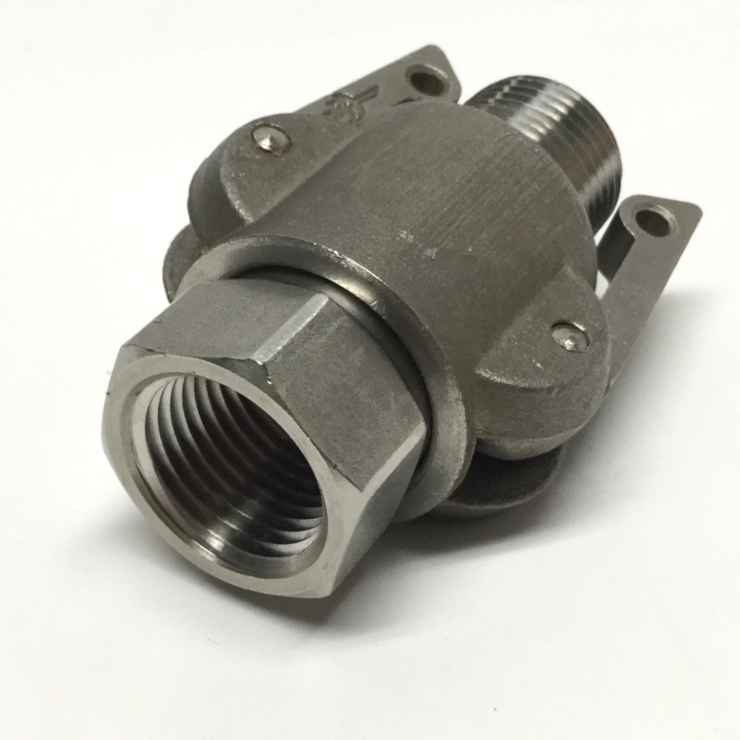 Used PT Coupling E05A & E05B 316 Stainless Cam & Groove Coupler w/ Adapter, 1/2" NPT