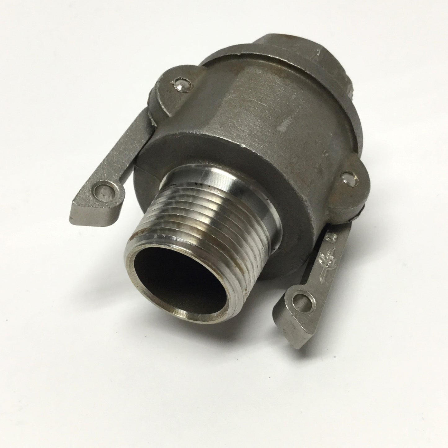 Used PT Coupling 07A & 07B 316 Stainless Cam & Groove Coupler w/ Adapter, 3/4" NPT