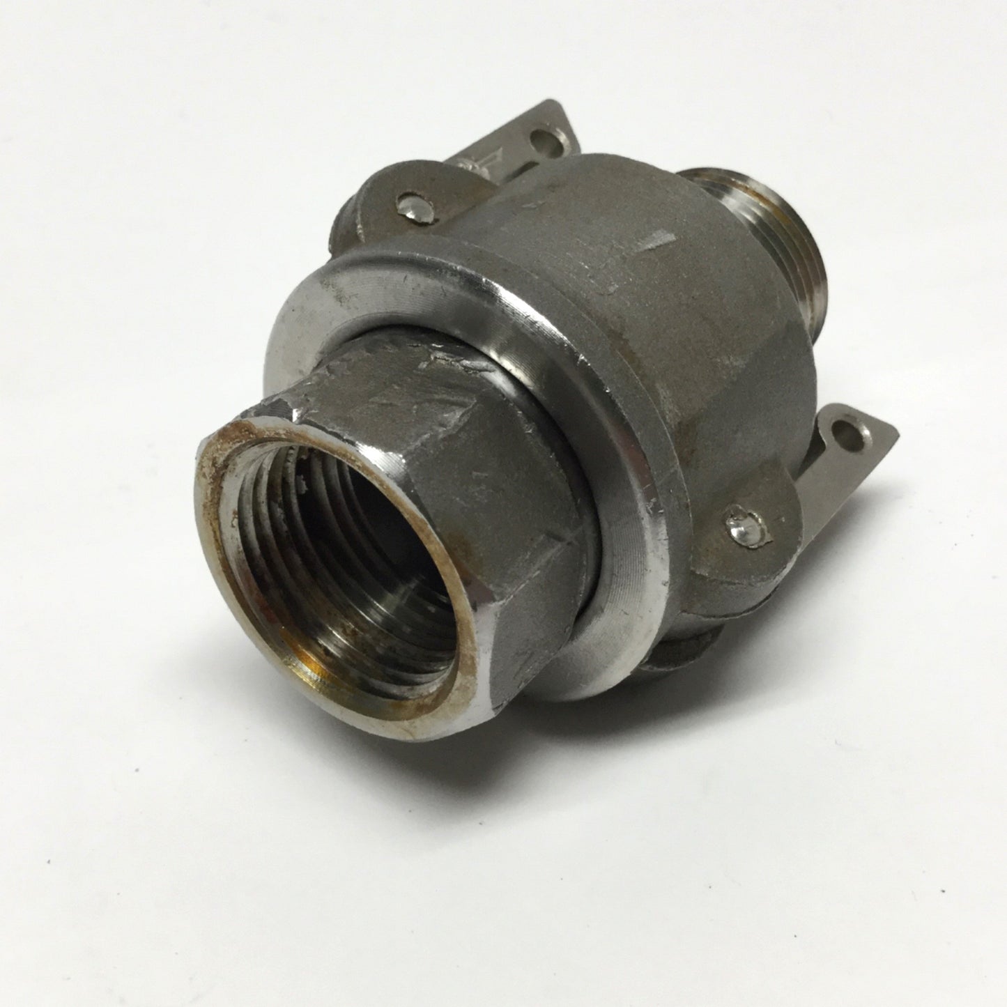 Used PT Coupling 07A & 07B 316 Stainless Cam & Groove Coupler w/ Adapter, 3/4" NPT