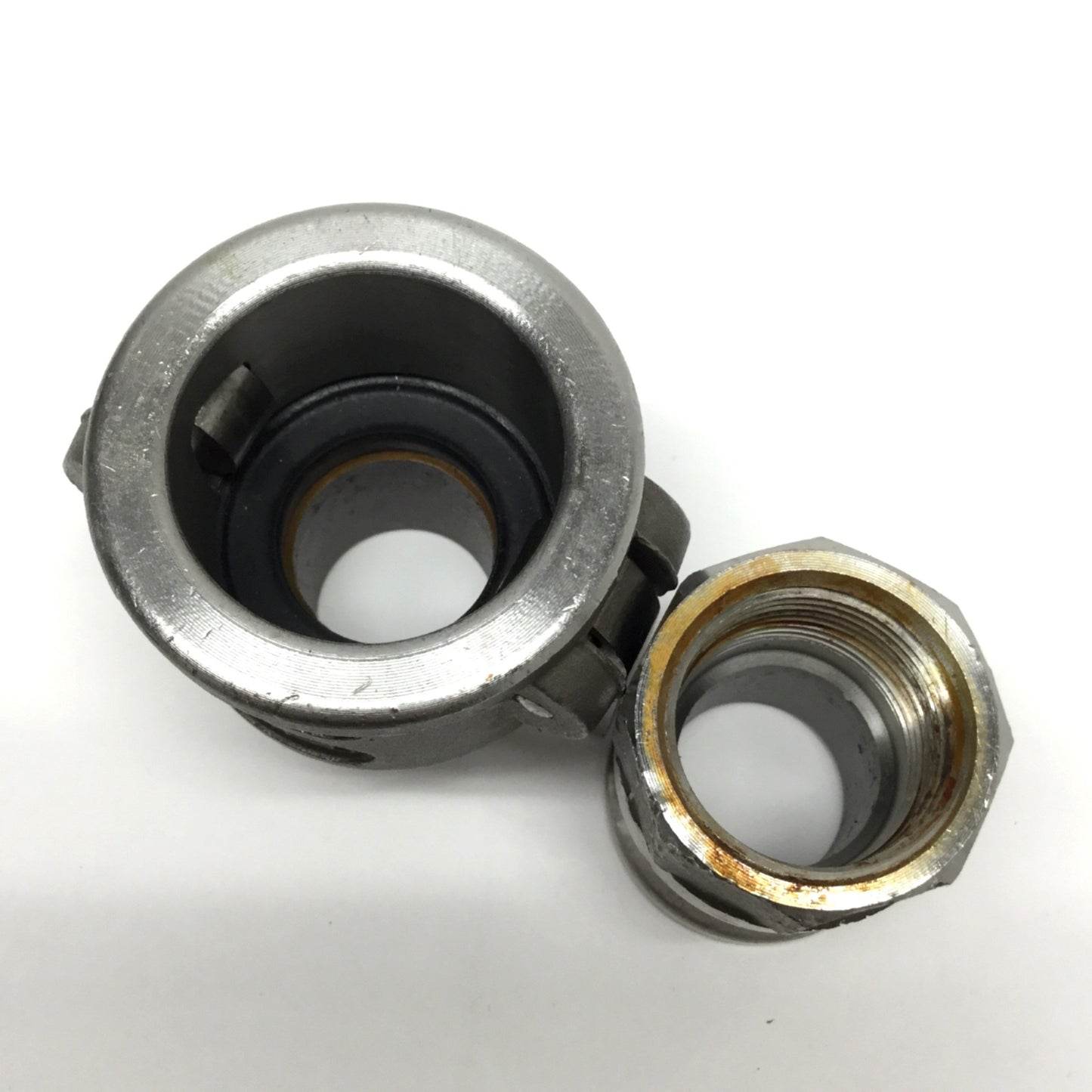 Used PT Coupling 07A & 07B 316 Stainless Cam & Groove Coupler w/ Adapter, 3/4" NPT