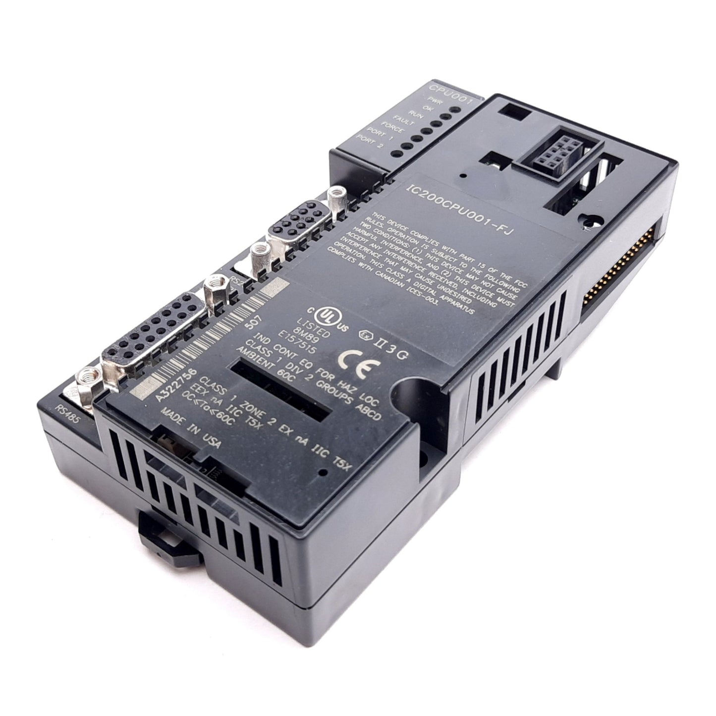 Used GE Fanuc IC200CPU001-FJ CPU PLC Programmable Controller Module RS485, RS232