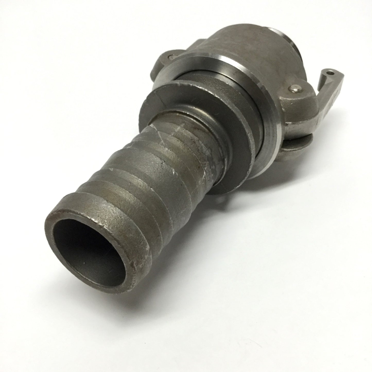 Used PT Coupling 15B & 15E 316SS Cam & Groove Coupler Ø1-1/2" w/Hose Shank Adapter