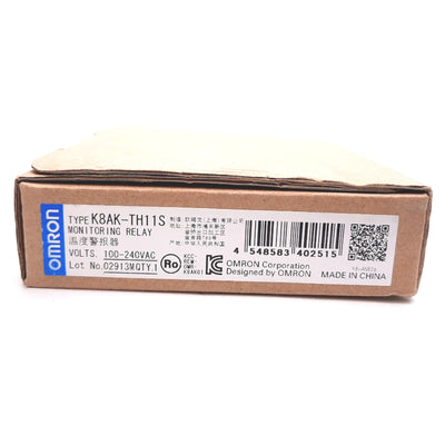 New Omron K8AK-TH11S Temperature Monitoring Relay, 100-240VAC, Range: 0-999øC/øF