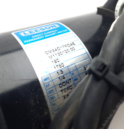 Used Leeson CM34D17FC4E Direct Current DC Moter Sub Fractional 180VDC 1750rpm 1/4Hp