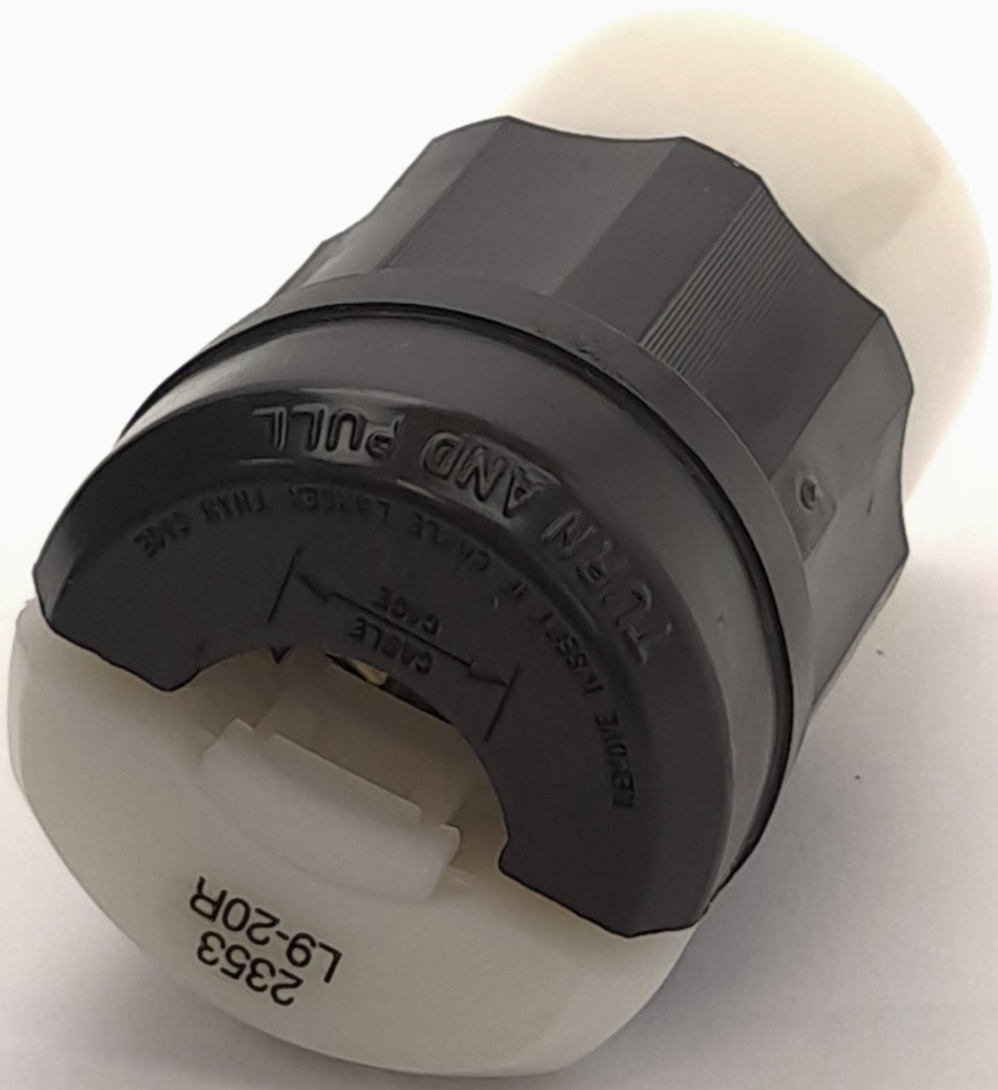 Used Leviton 2351, 2353 Twist Lock Set, 20A, 600VAC, 2-Pole, 3-Wire, WD-6 Nema Rated