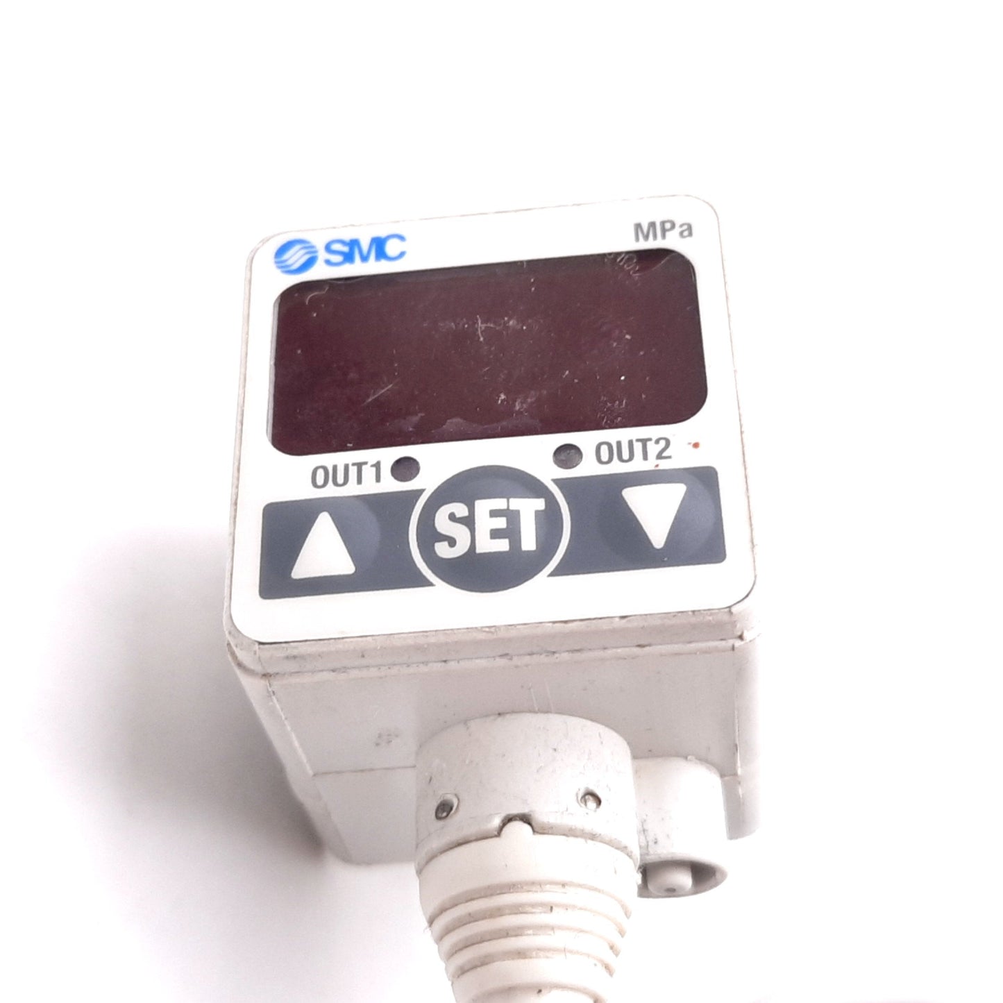Used SMC ISE40-T1-70L Digital Pressure Switch, -0.1 to 1.0MPa, 12-24VDC, PNP 1/8" NPT