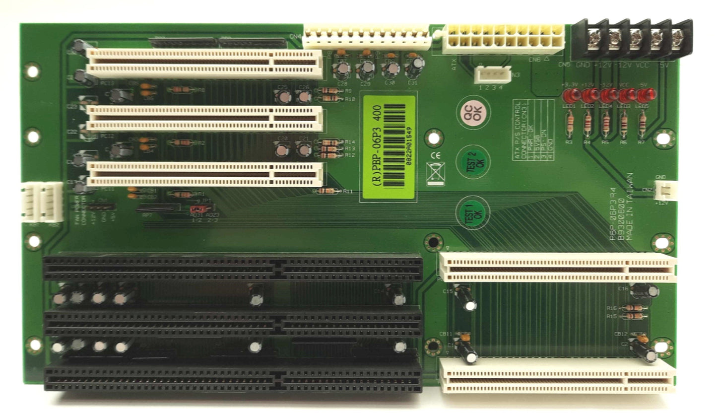 Used Portwell PBP-06P3 Single Computer Backplane, ATX, 1x ISA, 3x PCI, 2x PICMG 1.0