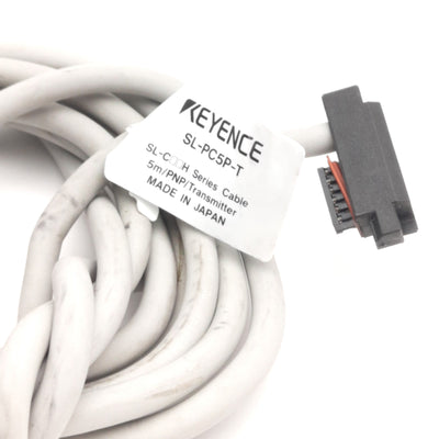 Used Keyence SL-PC5P-T SL-CF/CH/CL Series Main Unit Connection Cable PNP 2.5m, *Cut*