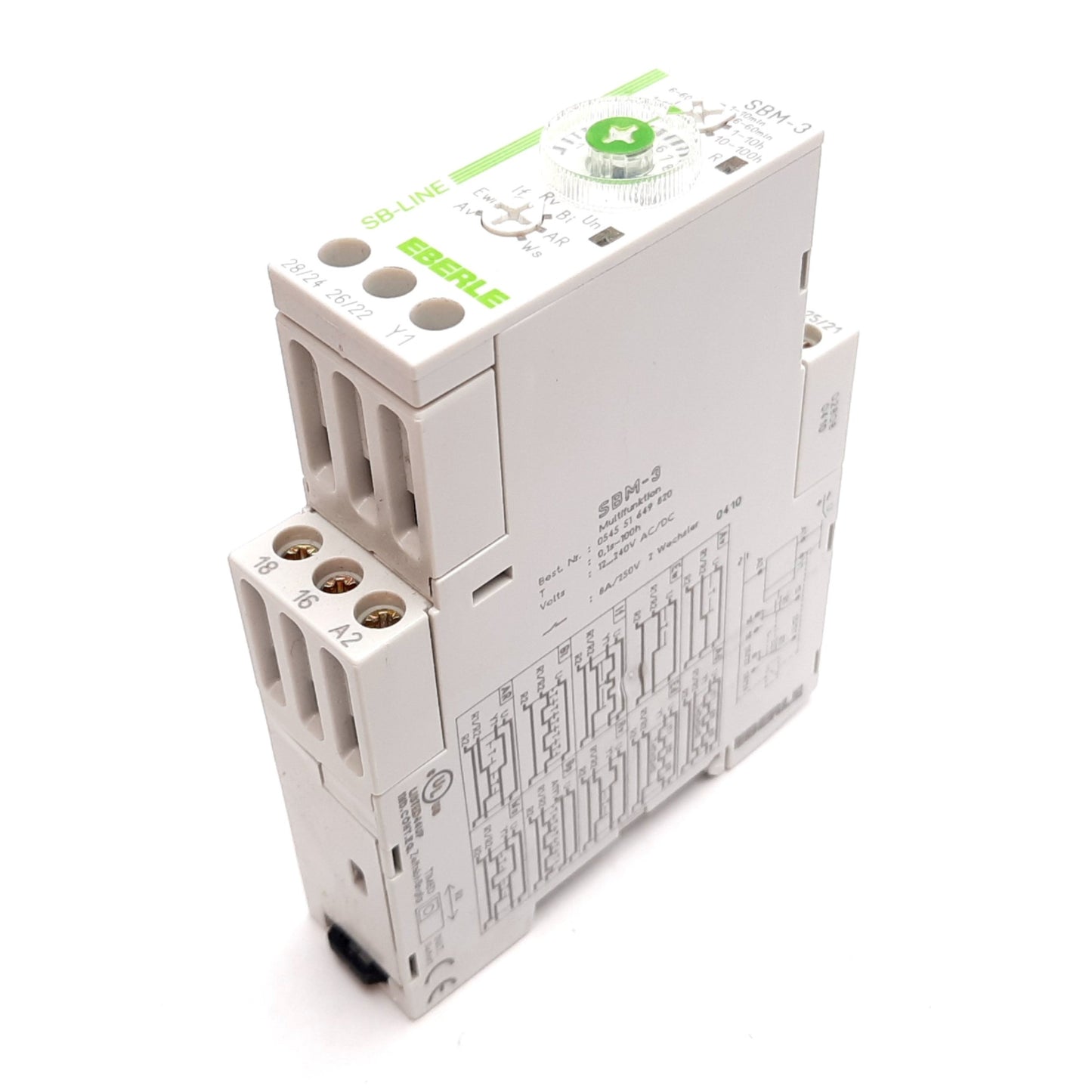 Used Eberle SBM-3 Time Delay Relay, Range: 0.01s to 100hr, Supply: 12-240VAC/DC
