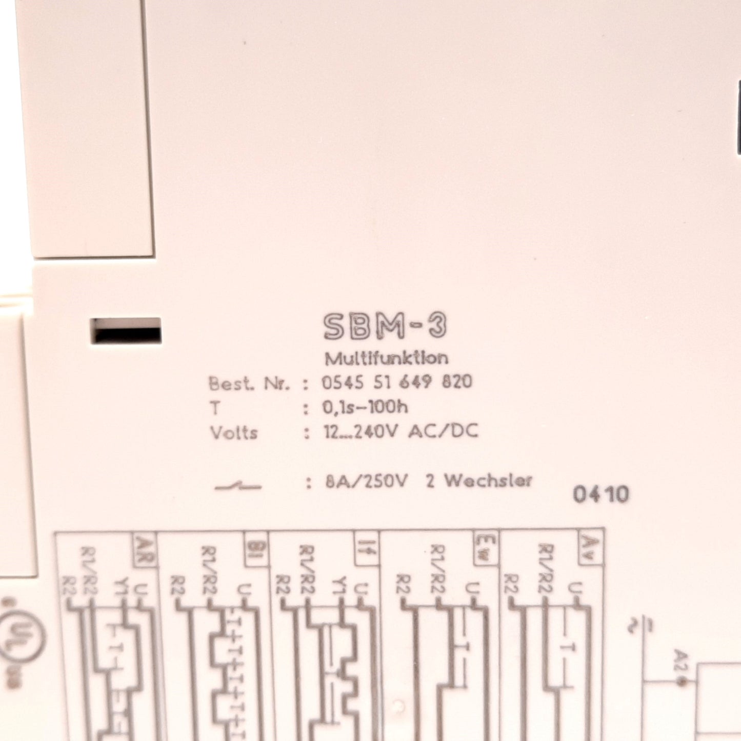 Used Eberle SBM-3 Time Delay Relay, Range: 0.01s to 100hr, Supply: 12-240VAC/DC