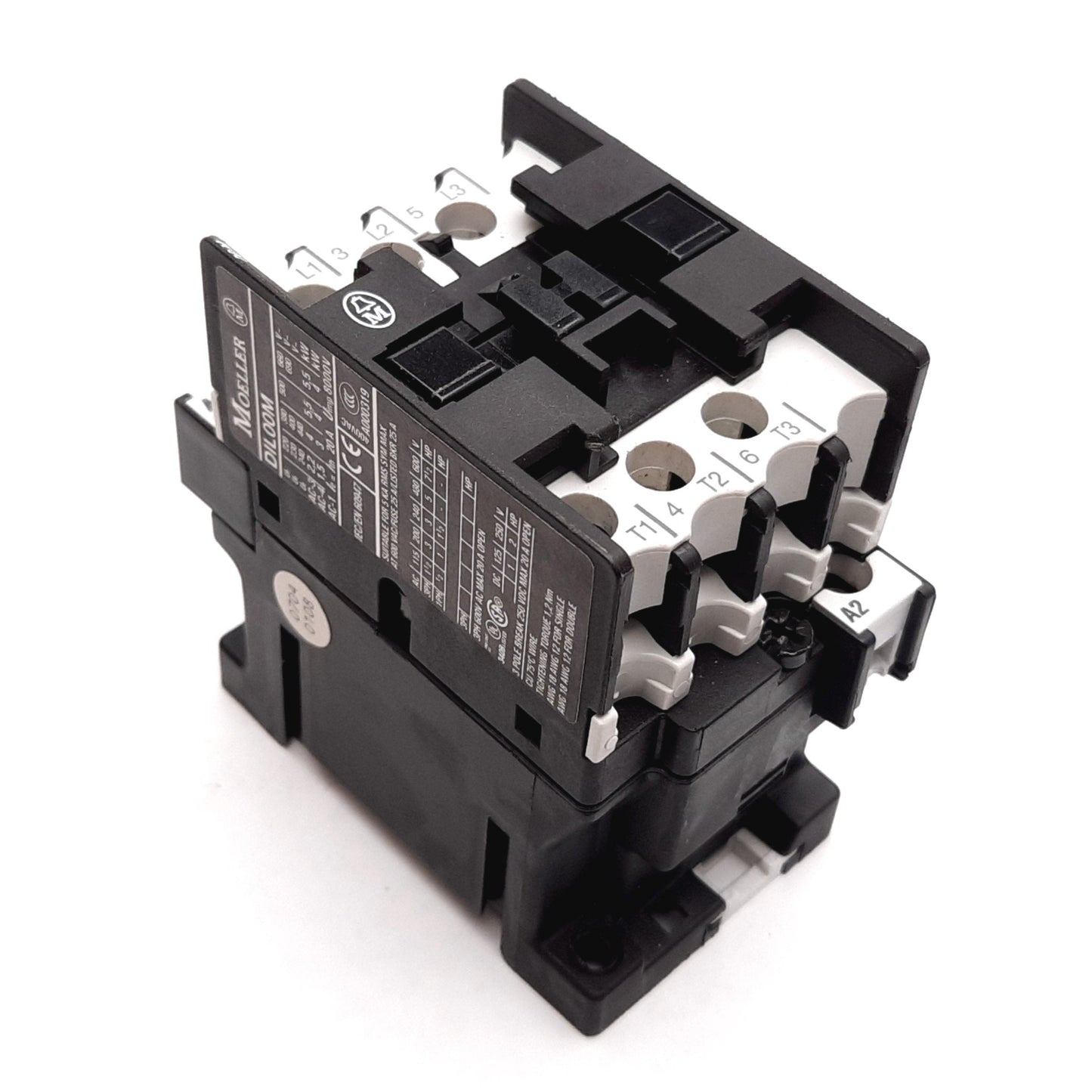 Used Moeller DIL00M Contactor, 3-Pole, Coil: 24VAC 50/60Hz, Rating: 20A 600VAC