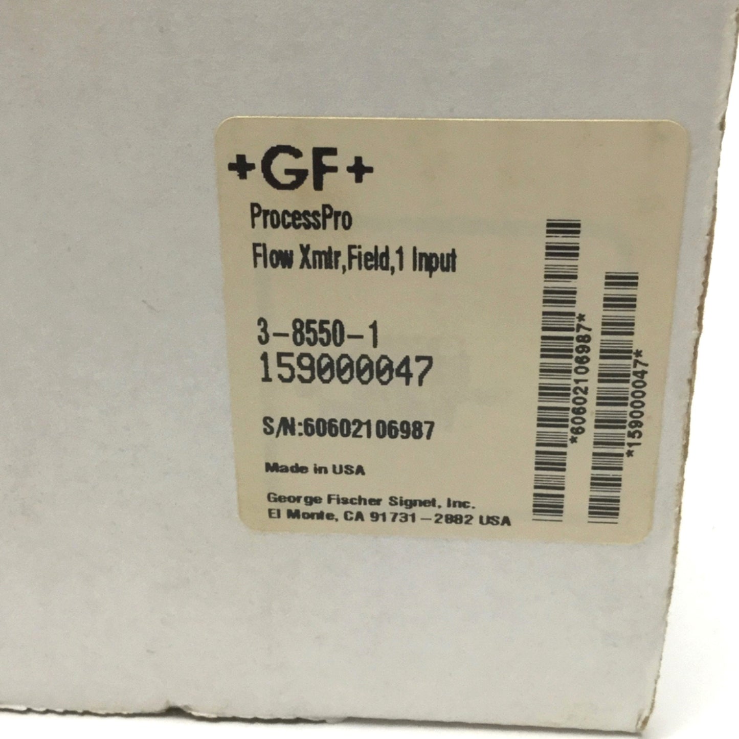 New – Open box GF Signet 3-8550-1 ProcessPro Field Mount Flow Transmitter 12-24VDC, 4-20mA Out