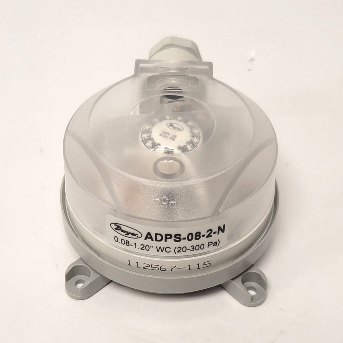 New Dwyer ADPS-08-2-N Adjustable Differential Pressure Switch 0.08 to 1.2"w.c. M20