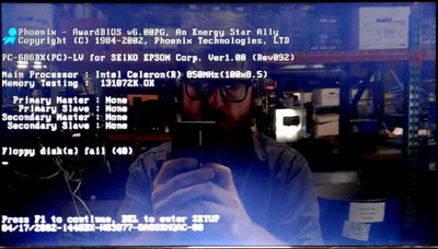 Used Contec PC-686BX(PC)-LV Single Board Computer, Intel Celeron 850MHz, 128MB RAM