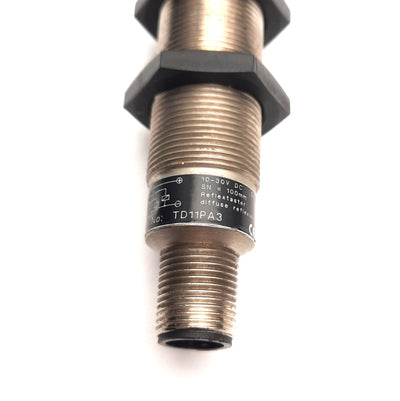 Used Wenglor TD11PA3 Reflex Sensor 100mm Range, 10-30V DC, PNP Output, M12 4-Pin