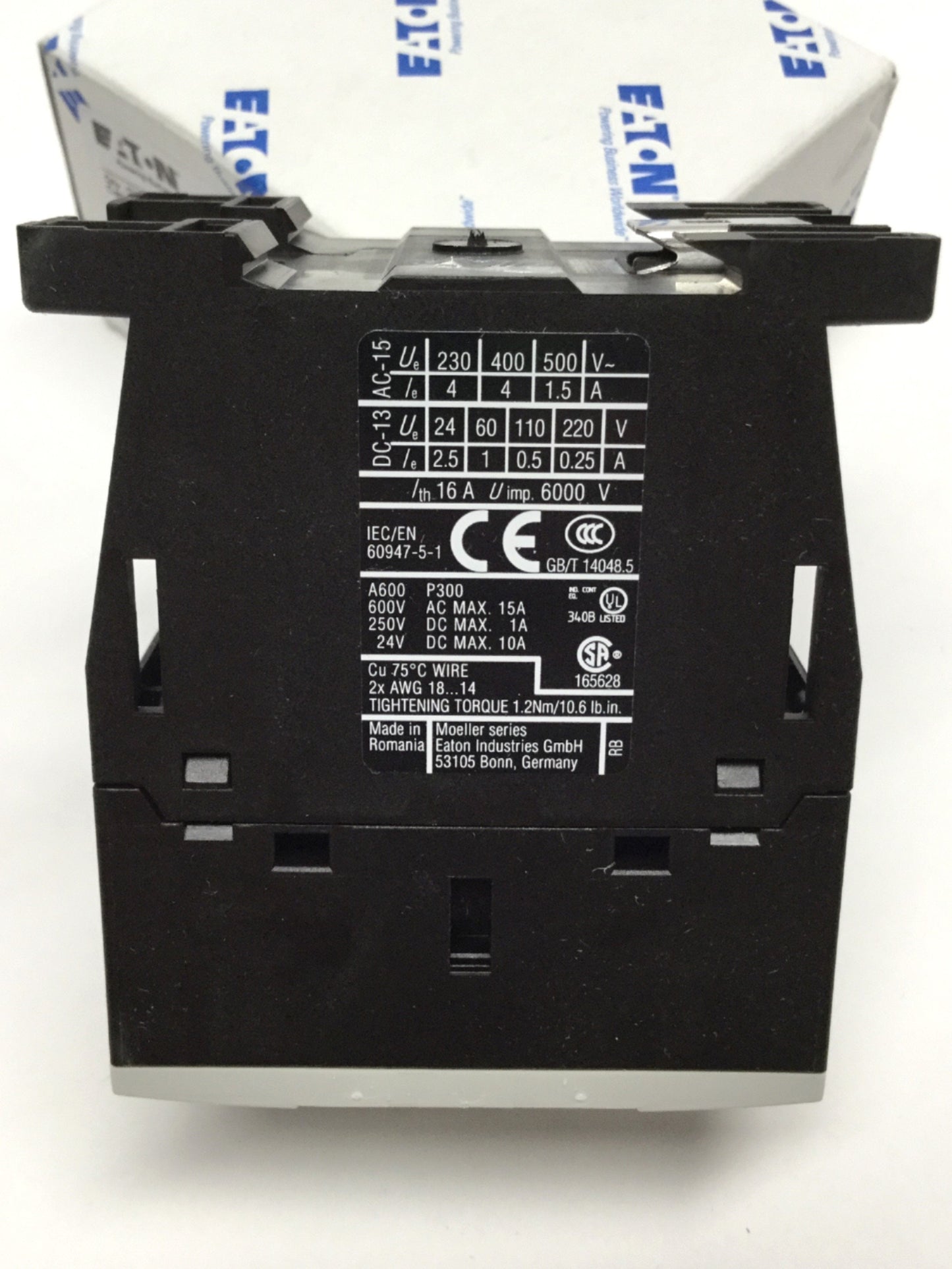New Eaton Moeller DIL A-40 IEC Contactor Control Relay 4-Pole NO, 110/120VAC Coil