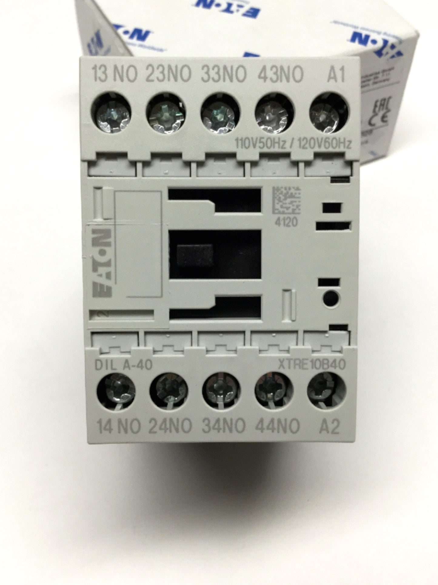 New Eaton Moeller DIL A-40 IEC Contactor Control Relay 4-Pole NO, 110/120VAC Coil