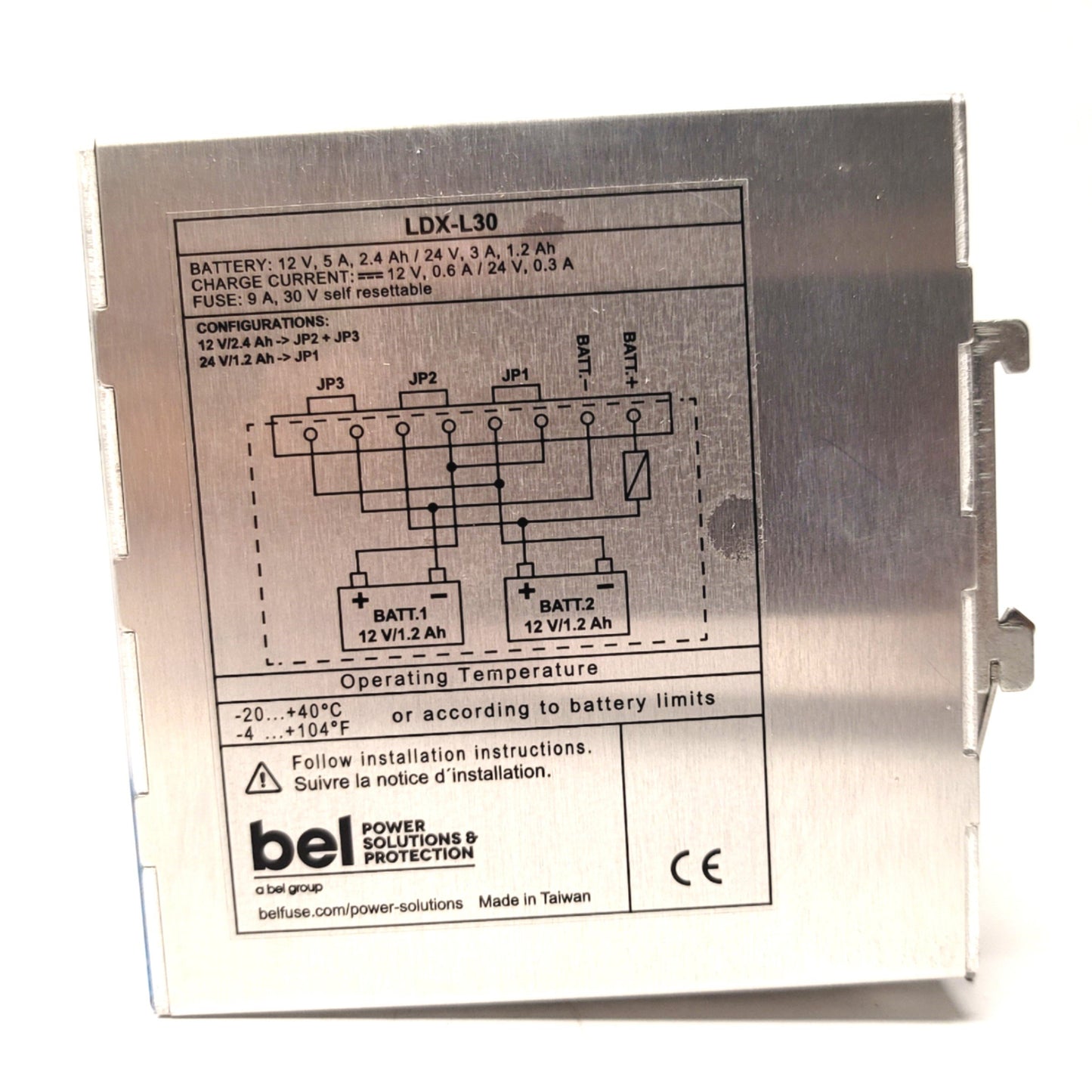 New Bel Power Solutions LDX-L30 Sealed Lead Acid Battery Pack Dual Voltage, 12/24VDC