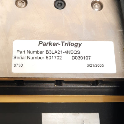Used Parker Trilogy B3LA21-4NEQS Linear Positioner w/ 5æm Encoder 21" Base, 120Lbs