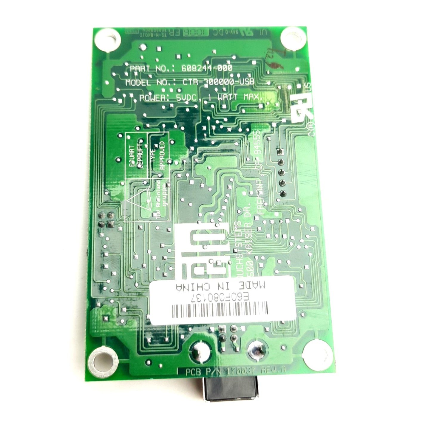 Used Elo Touch Systems 608244-000 CTR-300000-USB 3000U USB Controller 5V DC, 1W Max