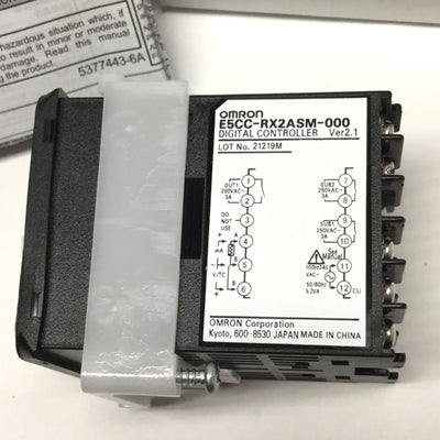 New Omron E5CC-RX2ASM-000 Digital Temperature Controller, 100-240VAC, Relay Output