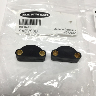 New Lot of 2 Banner SMBVS8DT 803493 Dove-Tail Mounting Bracket for VS8 Prox Sensor